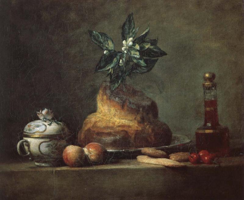 Jean Baptiste Simeon Chardin Round cake oil painting image